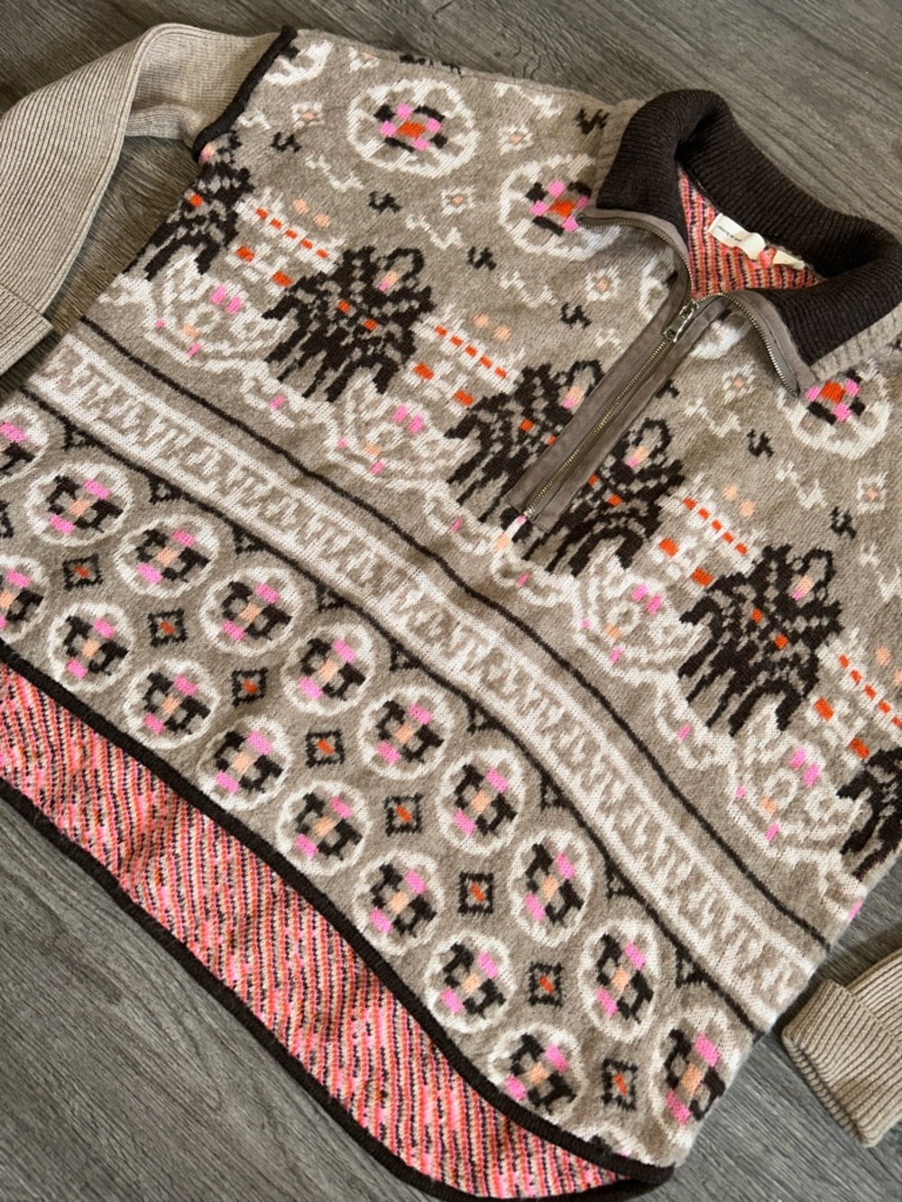 Sleeping On Snow Alpaca Wool Cashmere Fair Isle Sweater M/L Cozy